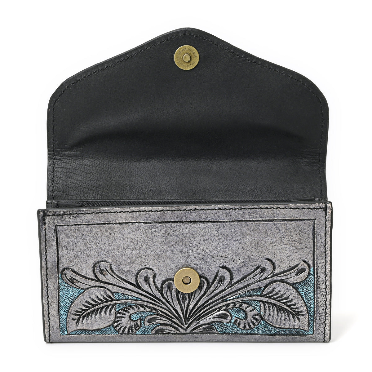 Blue Splash Hand Carved Wallet