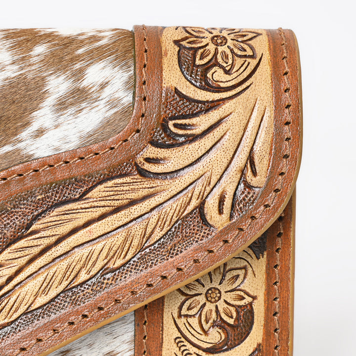 Rustic Rose Tan Trifold  Wallet
