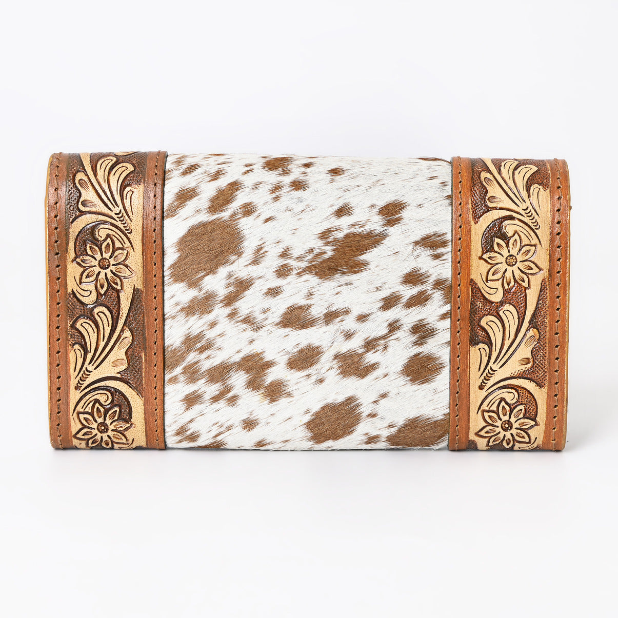 Rustic Rose Tan Trifold  Wallet