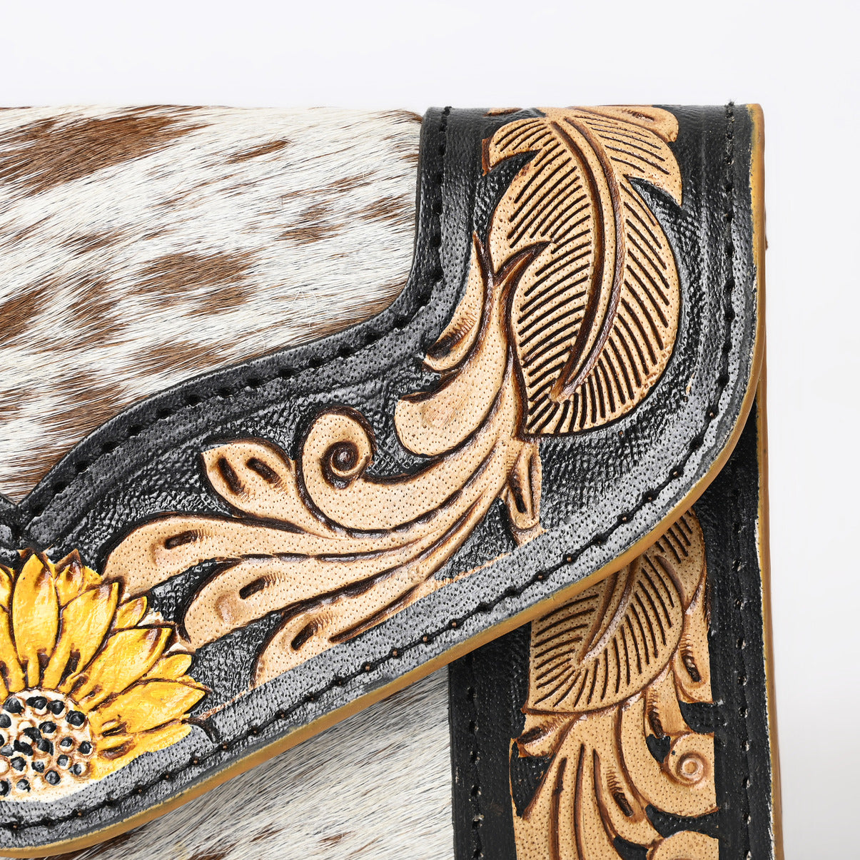 Boho Buckaroo Tan Trifold Wallet