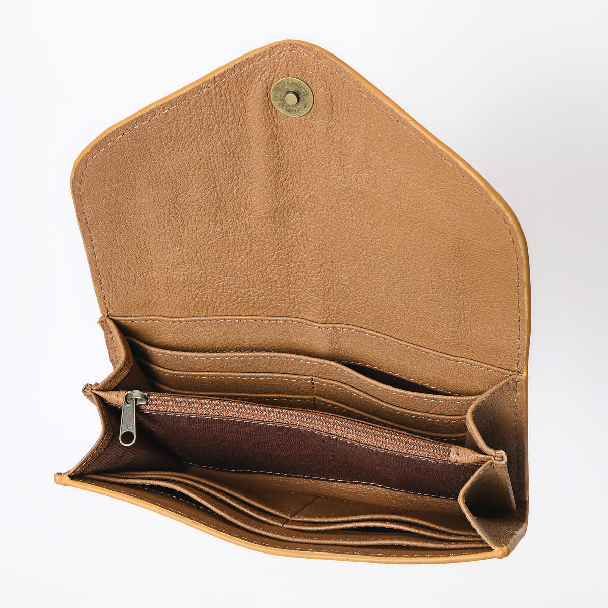 Boho Buckaroo Tan Trifold Wallet
