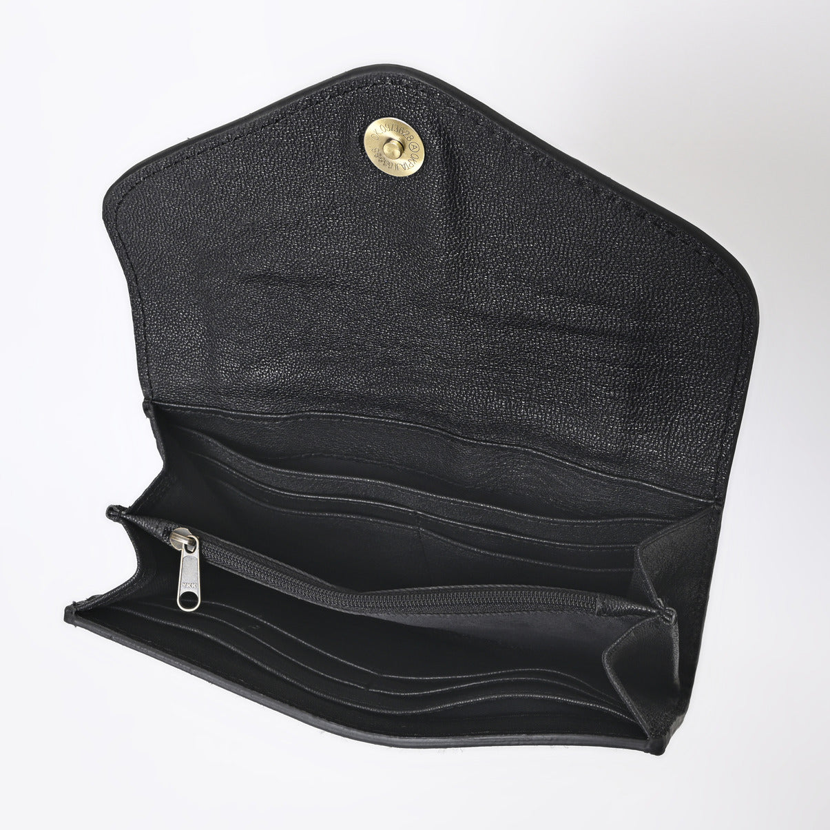 Rustic Rose Black Trifold  Wallet