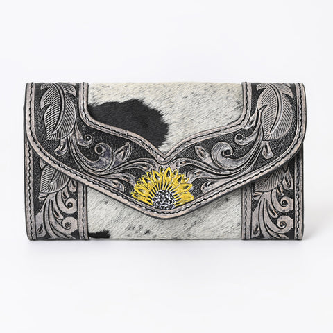 Boho Buckaroo Black Trifold Wallet