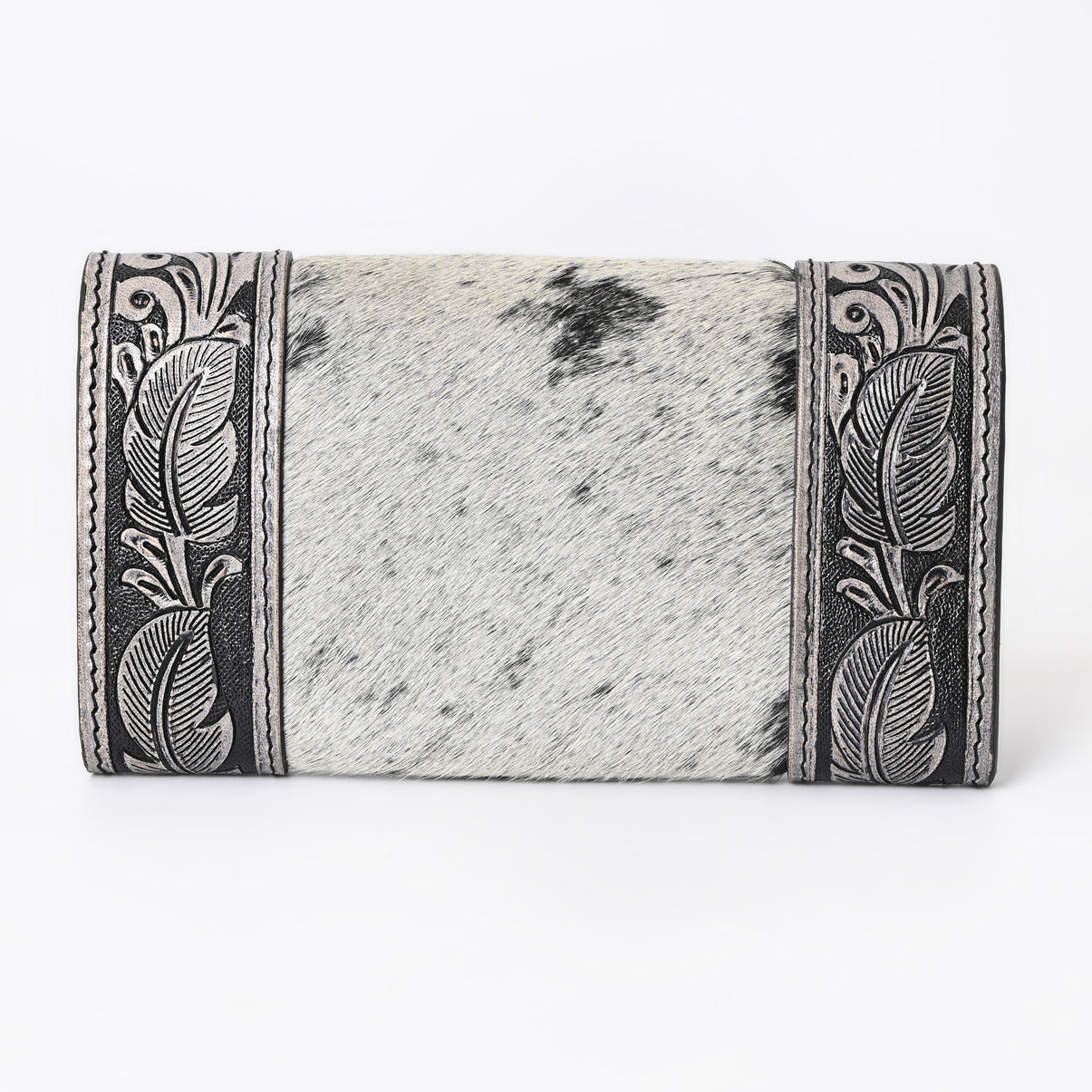Boho Buckaroo Black Trifold Wallet