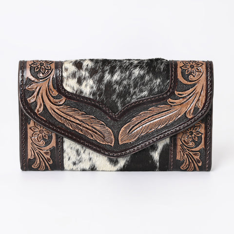 Rustic Rose Brown Trifold  Wallet