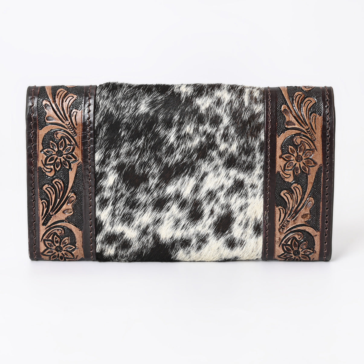 Rustic Rose Brown Trifold  Wallet