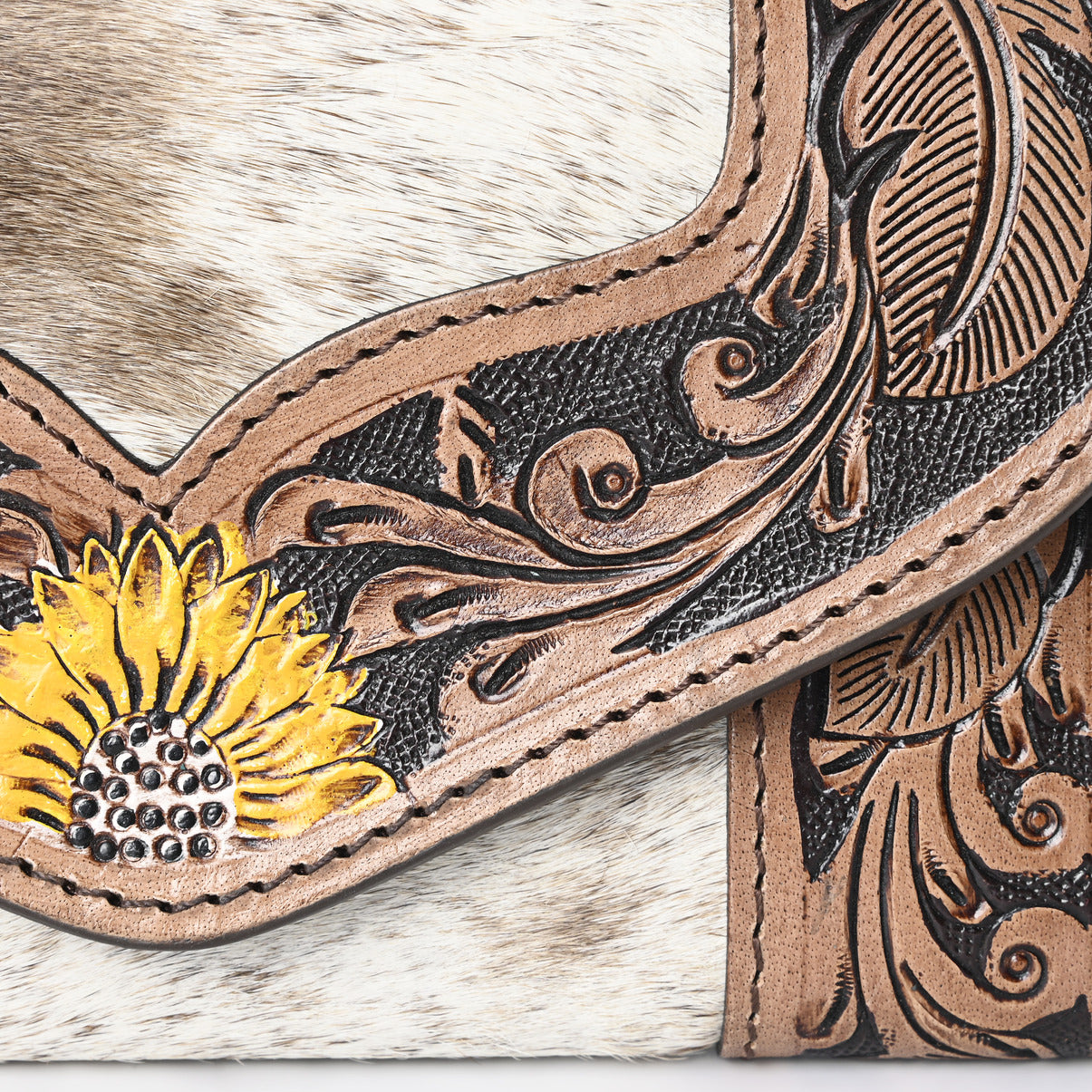 Boho Buckaroo Brown Trifold  Wallet