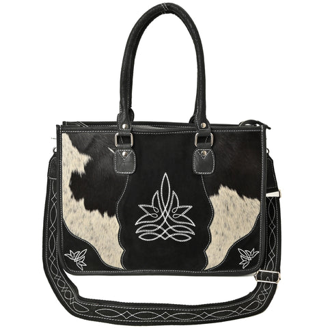Wildflower Ranch Cowhide Tote – Western Cowhide Leather Tote