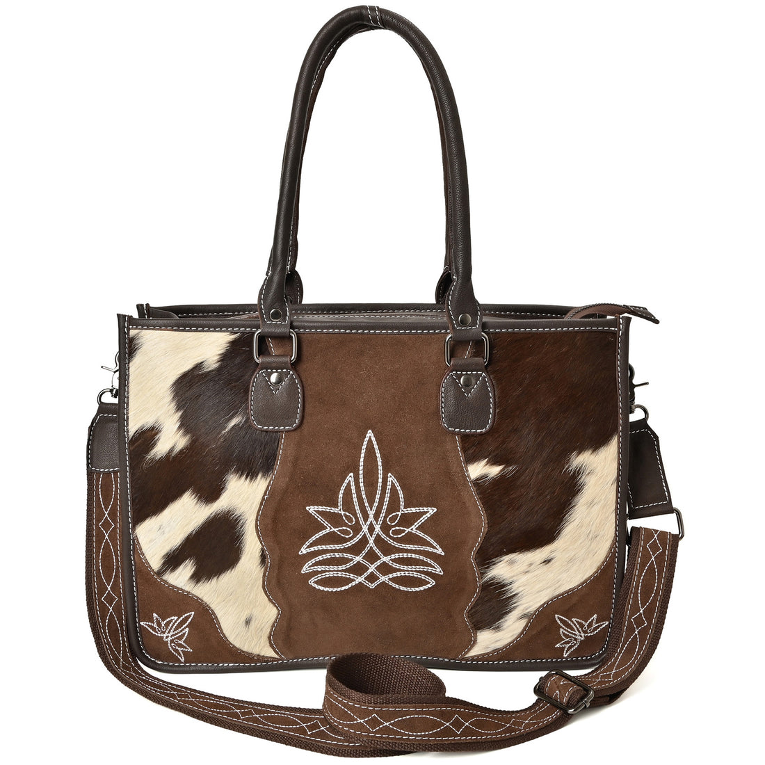Wildflower Ranch Cowhide Tote – Western Cowhide Leather Tote
