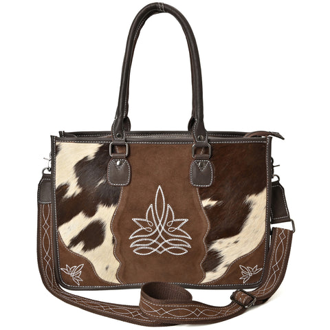Wildflower Ranch Cowhide Tote – Western Cowhide Leather Tote