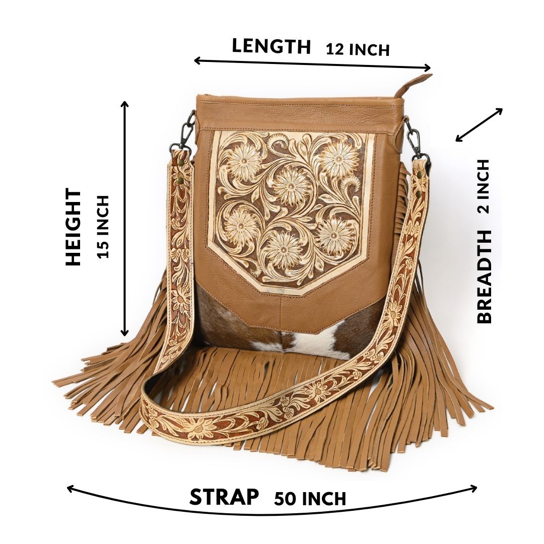 Berlin Handcarved Fringed Shoulder Bag