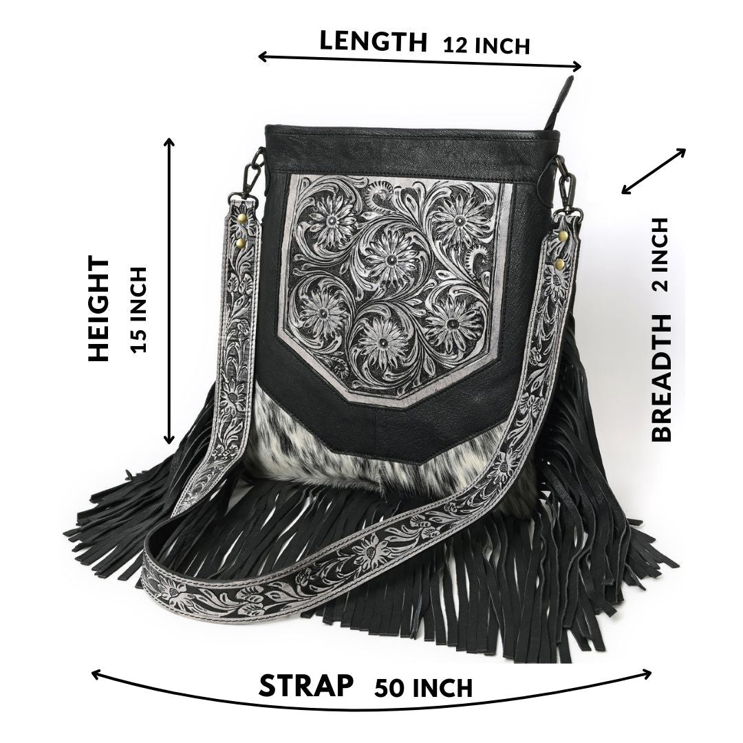 Berlin Handcarved Fringed Shoulder Bag