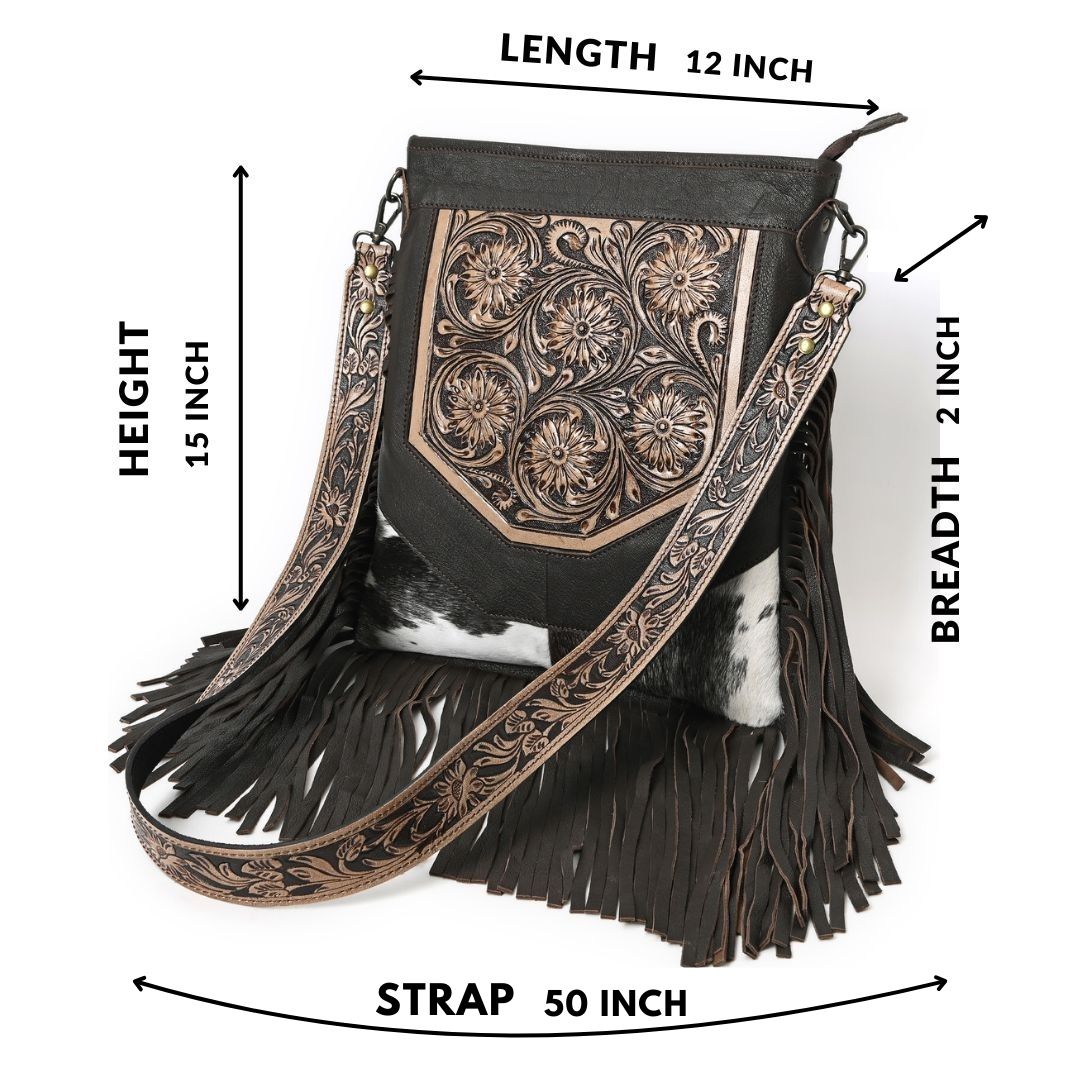 Berlin Handcarved Fringed Shoulder Bag