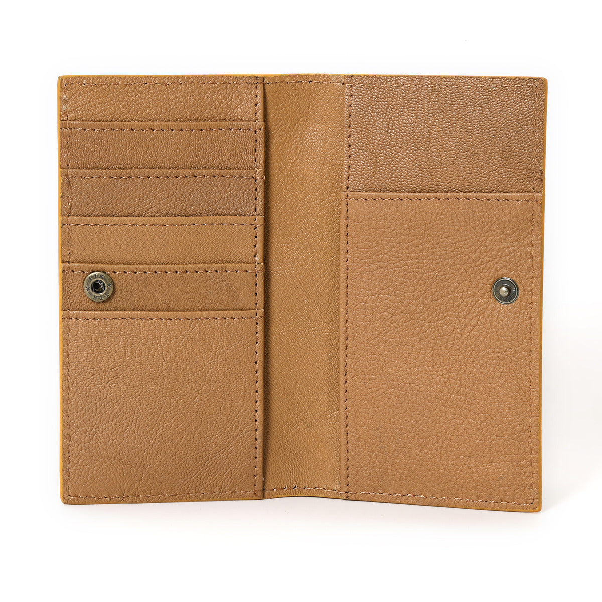 Zuki Hand Carved Tan Checkbook Cover