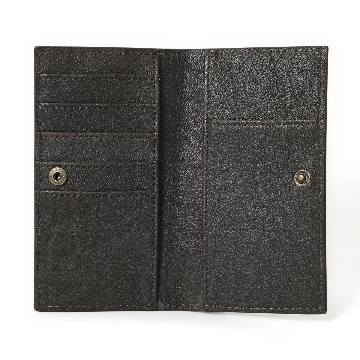 Zuki Hand Carved Brown Checkbook Cover