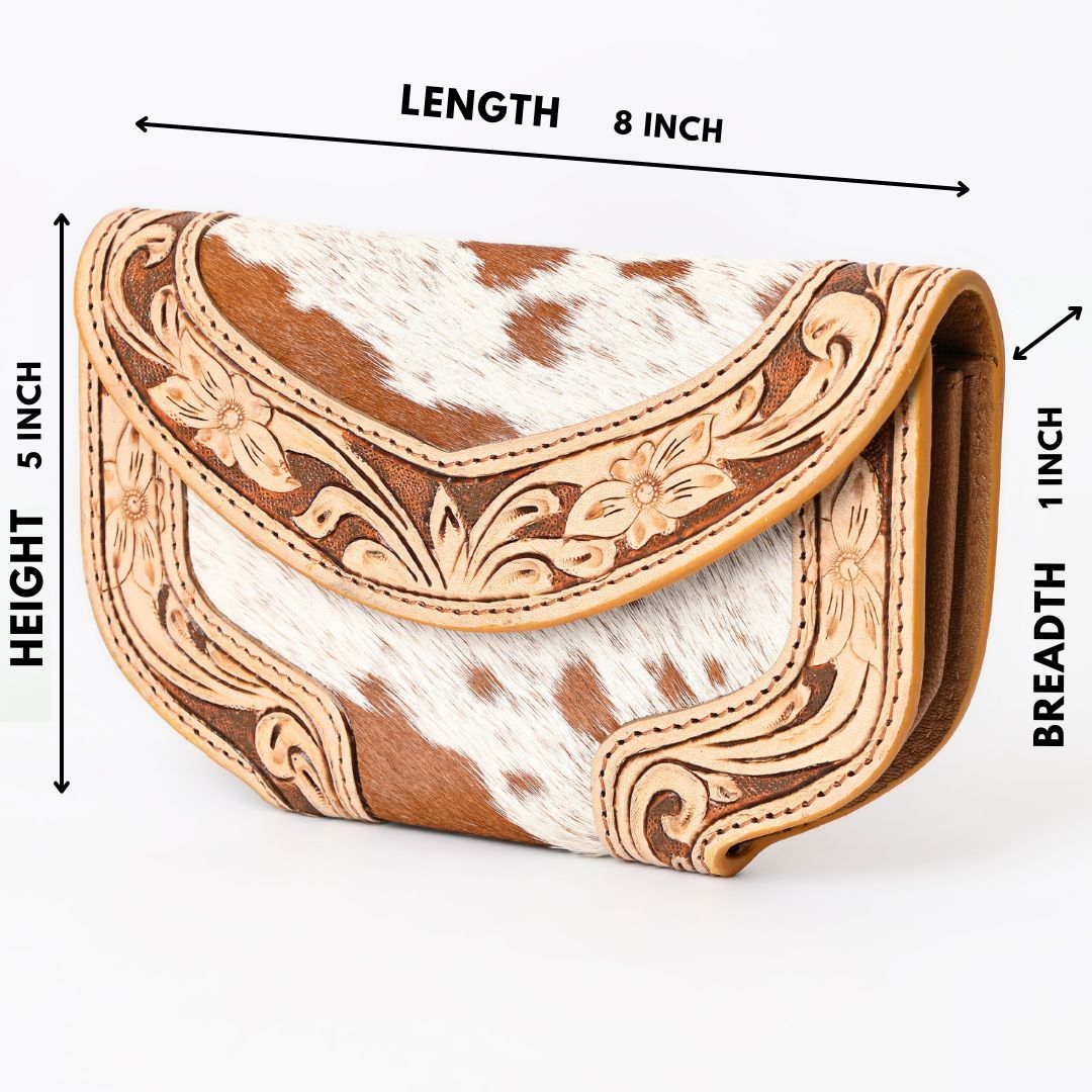 Ally Chick Handtooled Cowhide Clutch