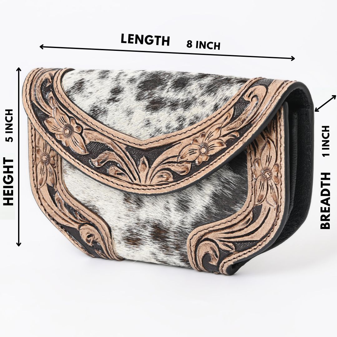 Ally Chick Handtooled Cowhide Clutch