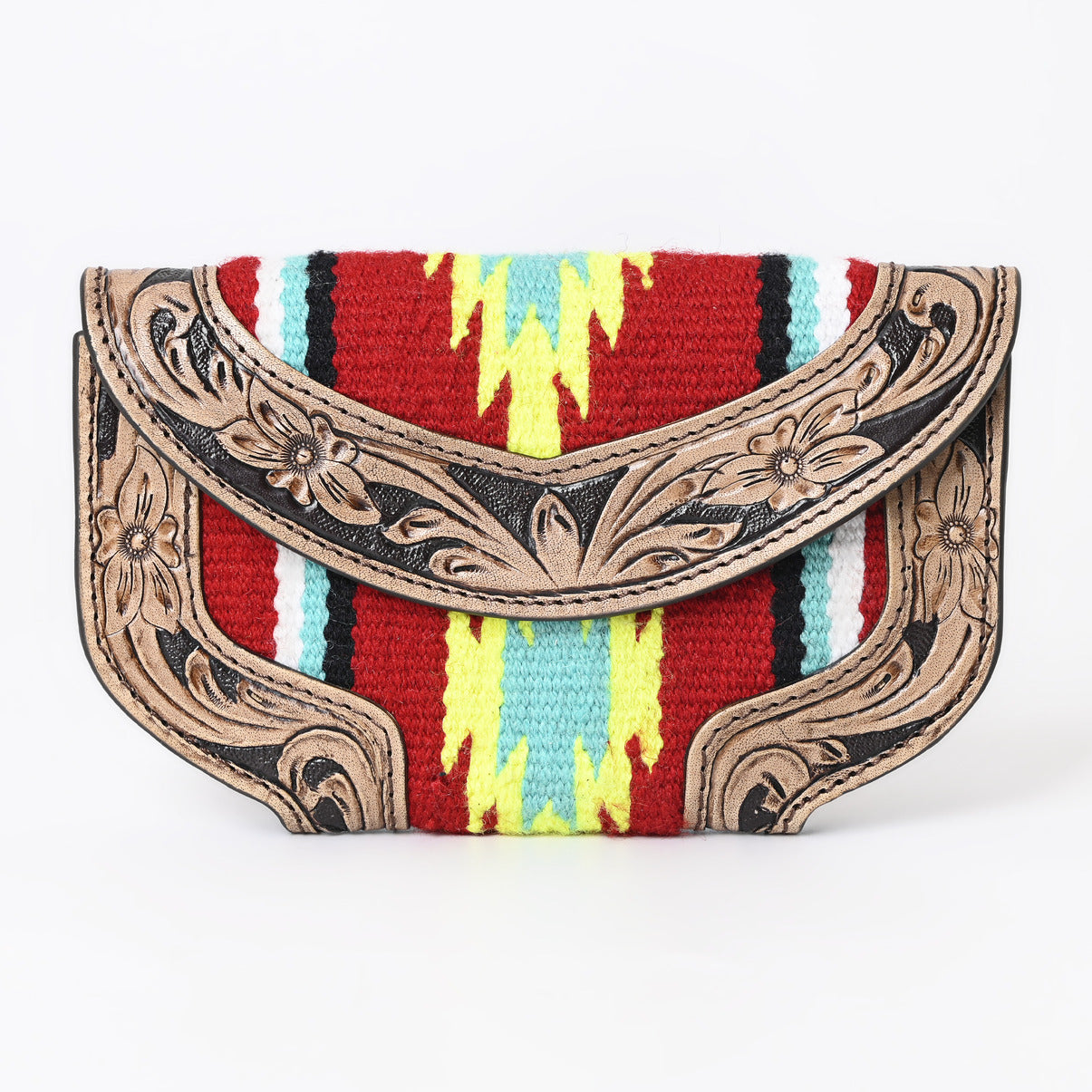 Ally Chick Handtooled Woolen Blanket Clutch