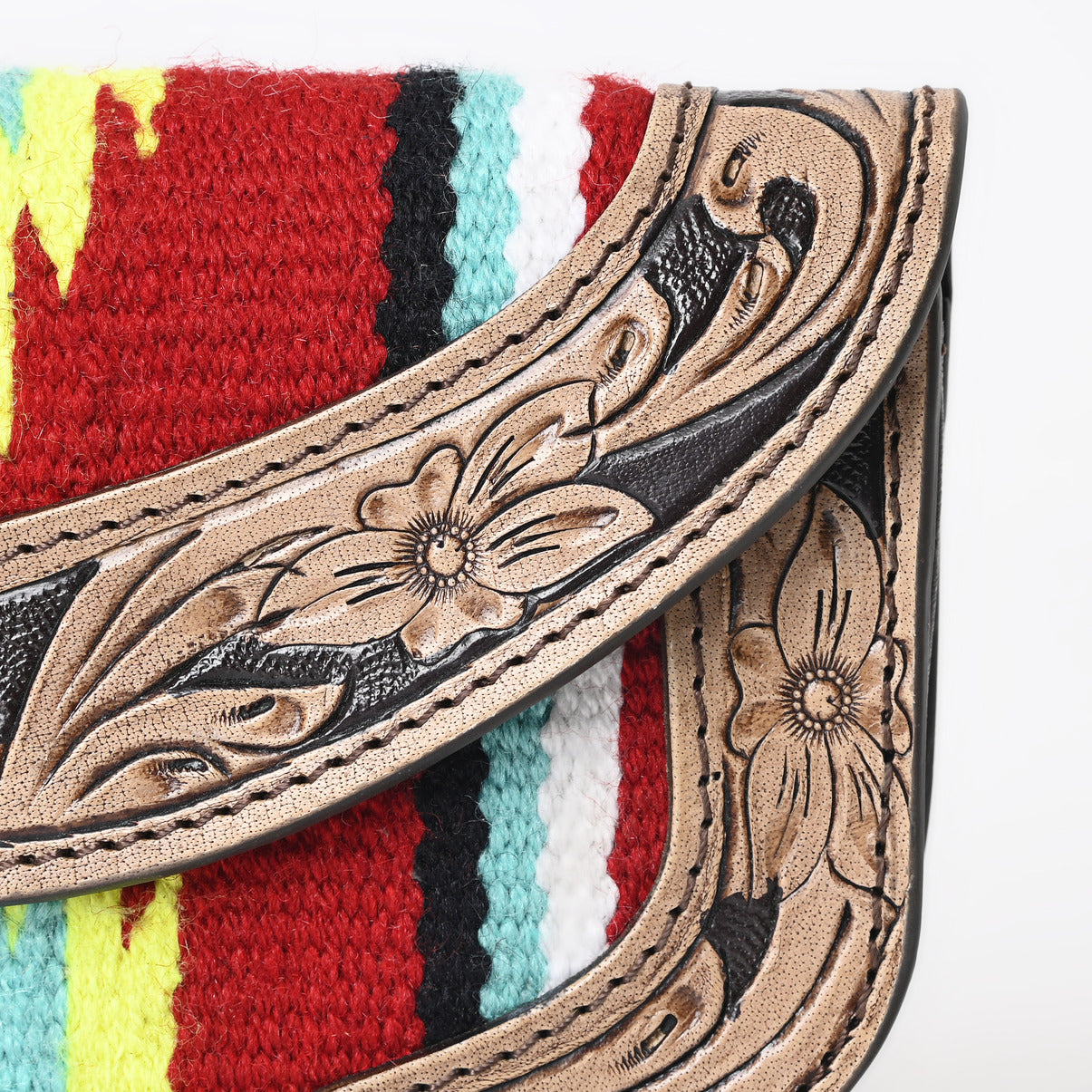 Ally Chick Handtooled Woolen Blanket Clutch