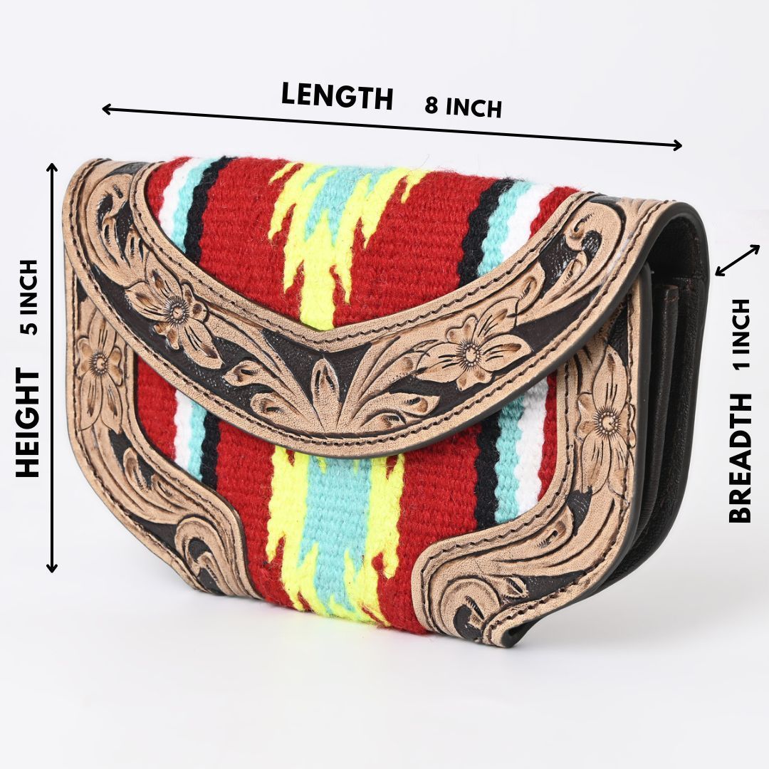 Ally Chick Handtooled Woolen Blanket Clutch