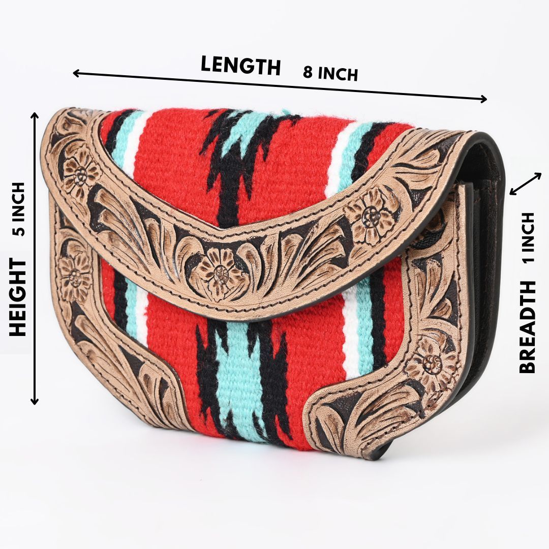 Ally Chick Handtooled Woolen Blanket Clutch