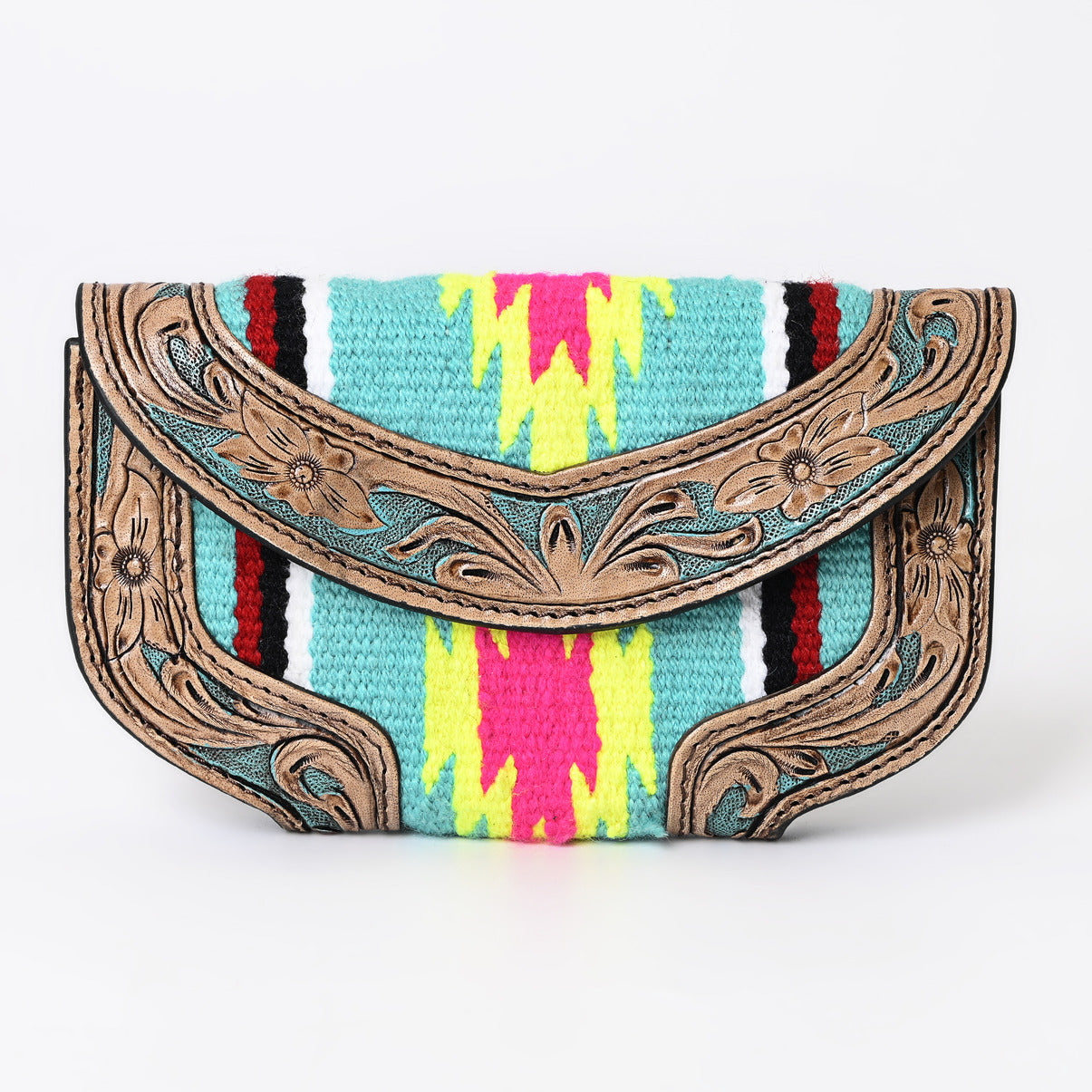 Ally Chick Handtooled Woolen Blanket Clutch