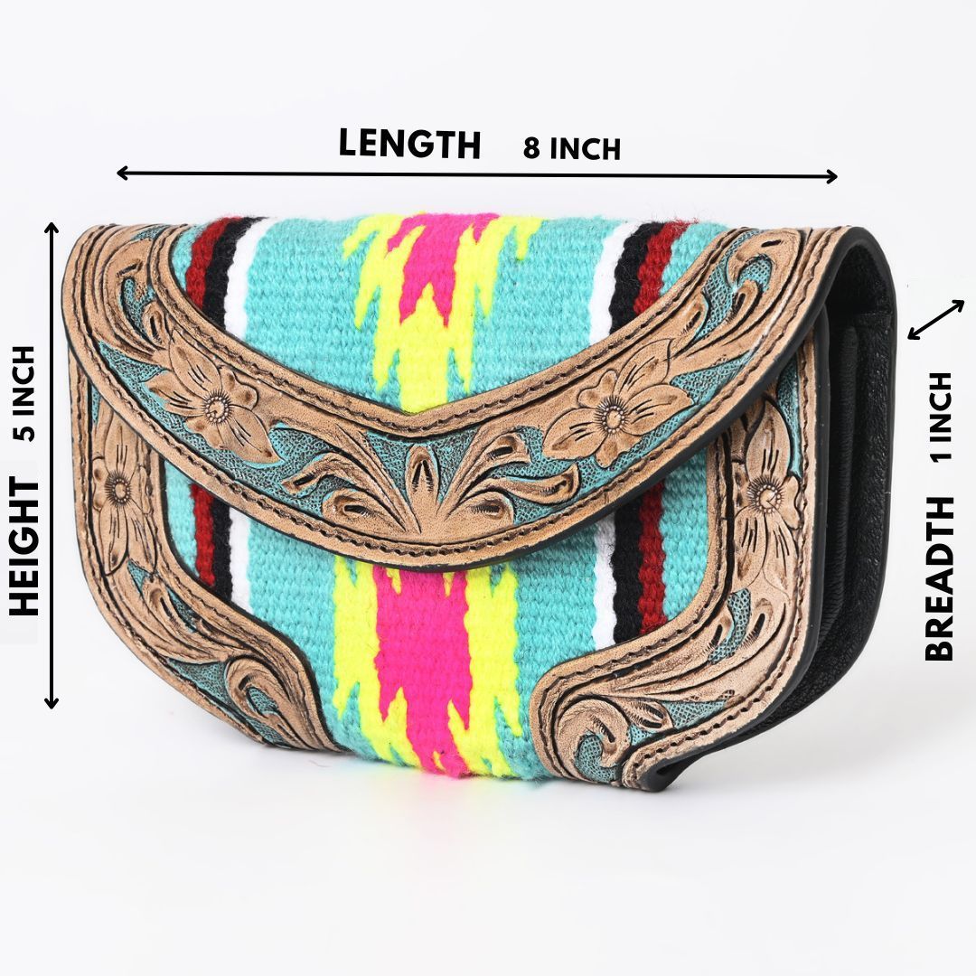 Ally Chick Handtooled Woolen Blanket Clutch