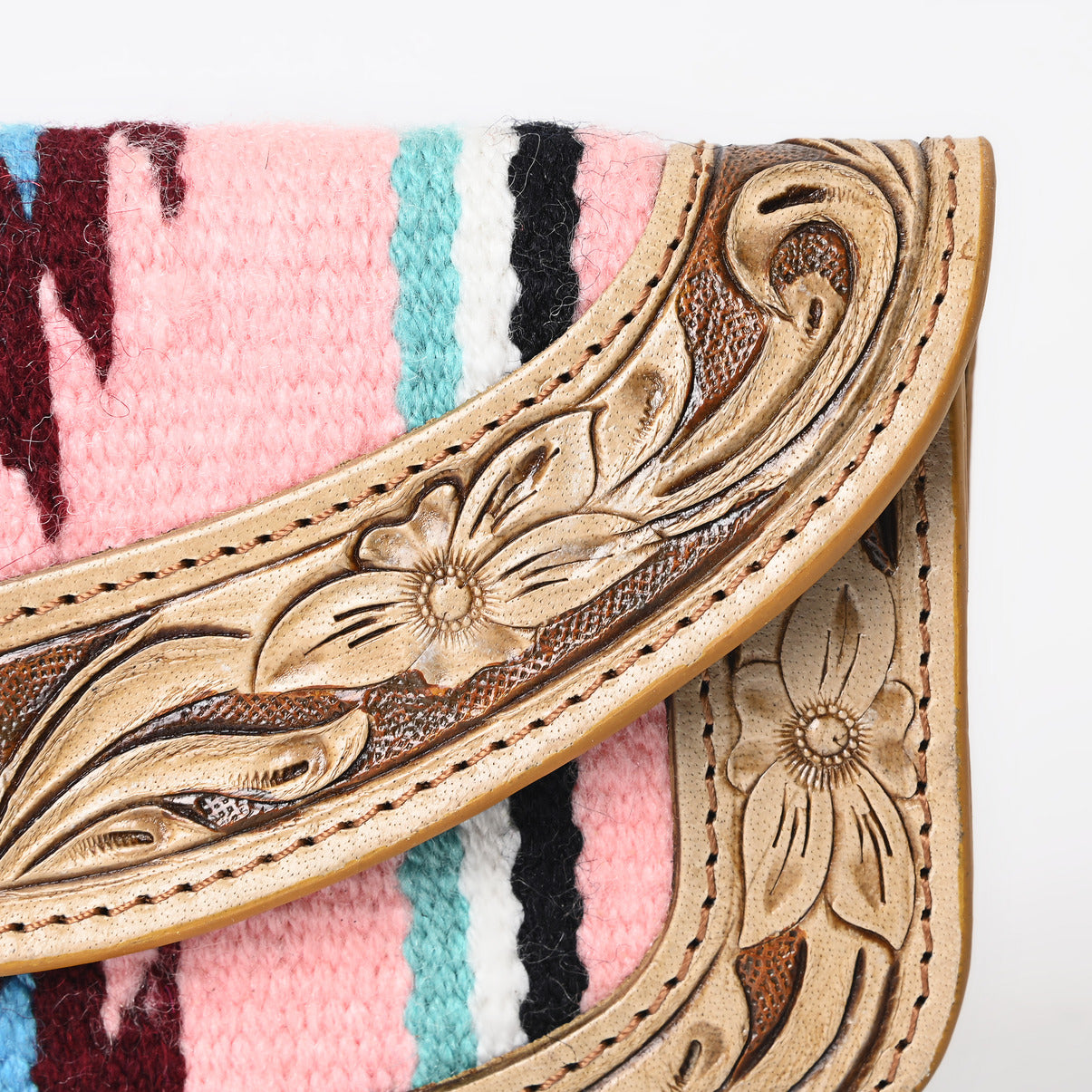 Ally Chick Handtooled Woolen Blanket Clutch