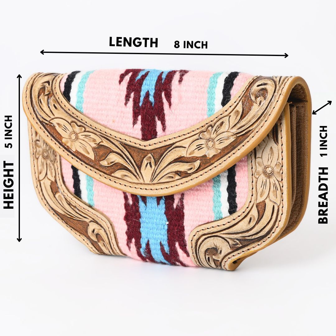 Ally Chick Handtooled Woolen Blanket Clutch