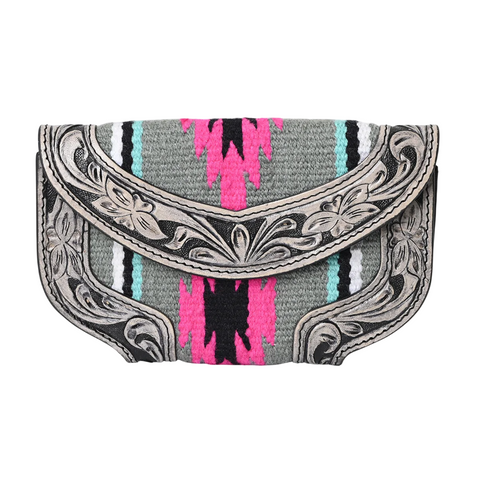 Ally Chick Handtooled Woolen Blanket Clutch