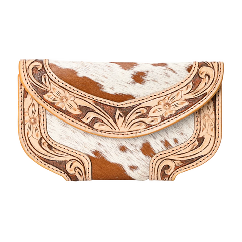 Ally Chick Handtooled Cowhide Clutch