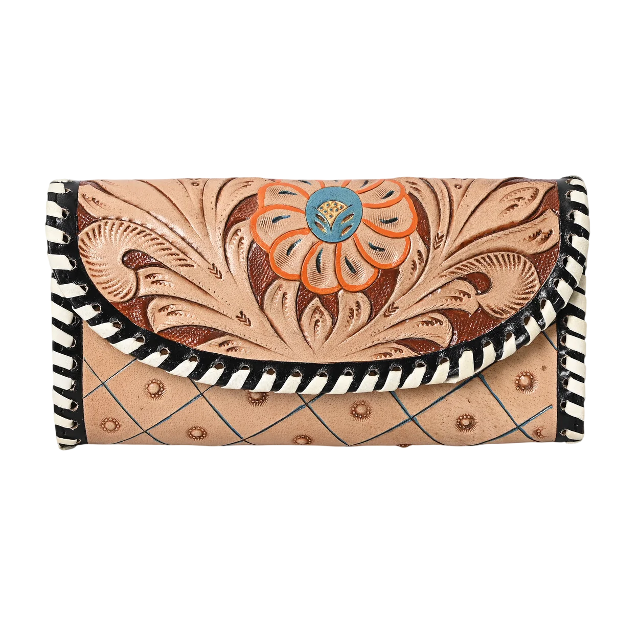 Brim Knitted Tooled Wallet