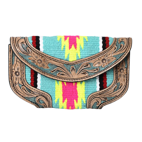Ally Chick Handtooled Woolen Blanket Clutch