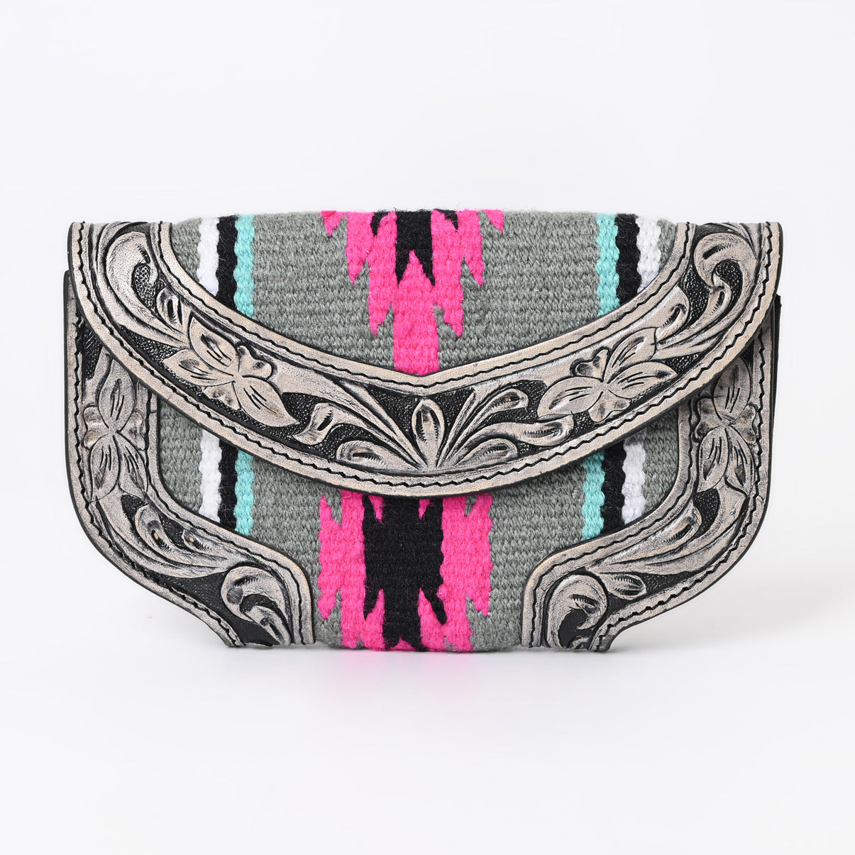 Ally Chick Handtooled Woolen Blanket Clutch