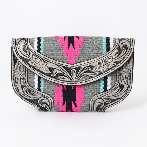 Ally Chick Handtooled Woolen Blanket Clutch