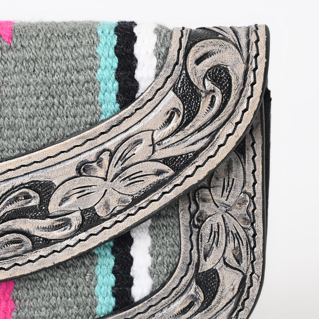 Ally Chick Handtooled Woolen Blanket Clutch