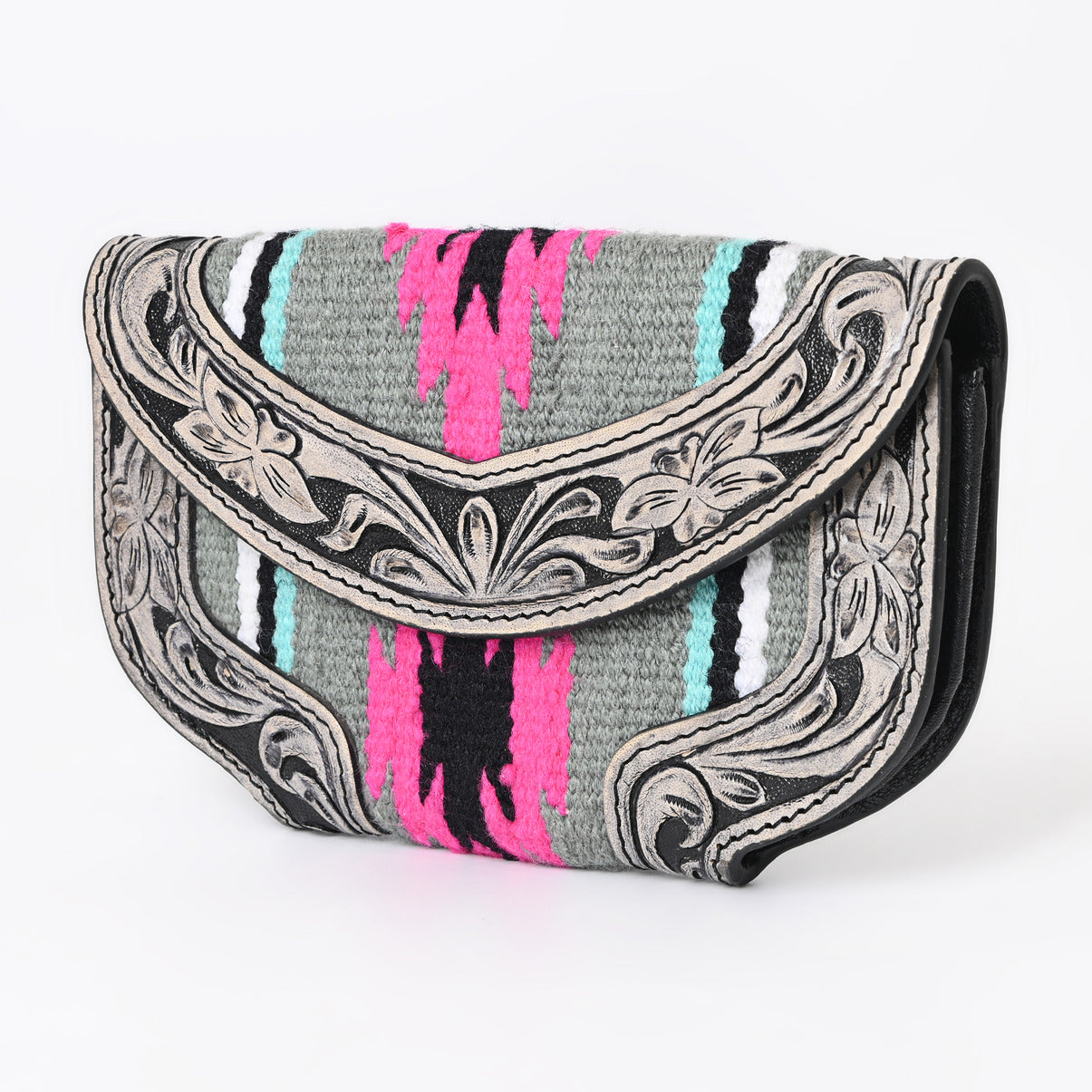 Ally Chick Handtooled Woolen Blanket Clutch