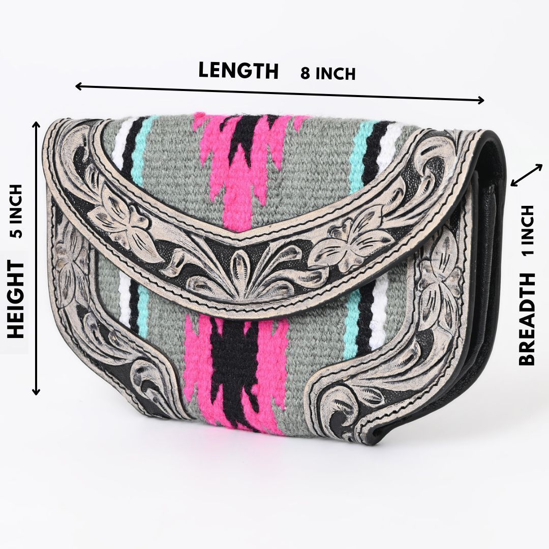 Ally Chick Handtooled Woolen Blanket Clutch