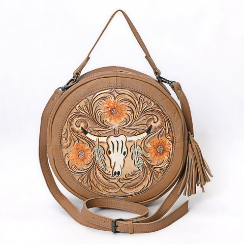 Betsie Flow Tooled Round Bag