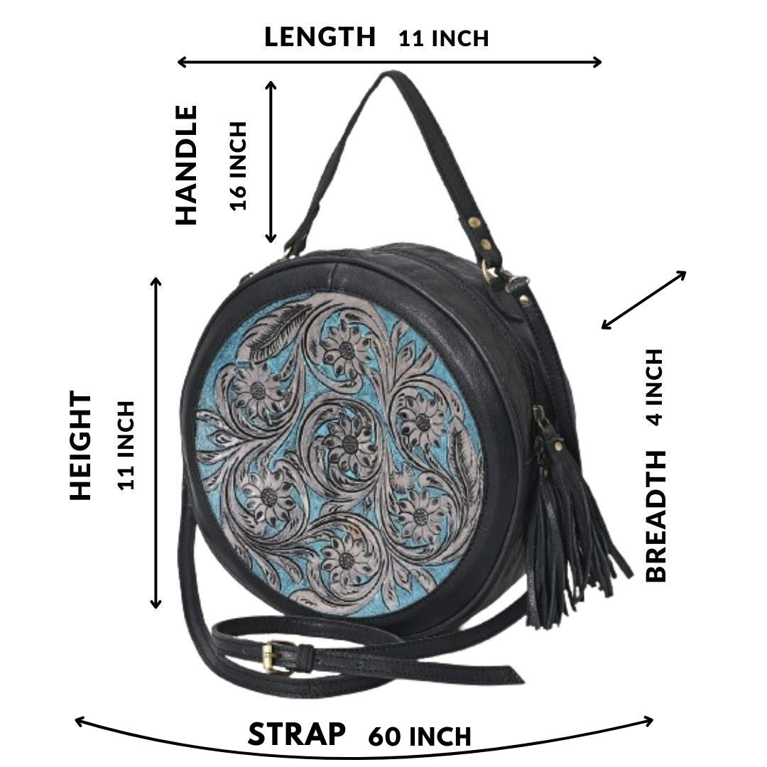 Angel's blossom round bag