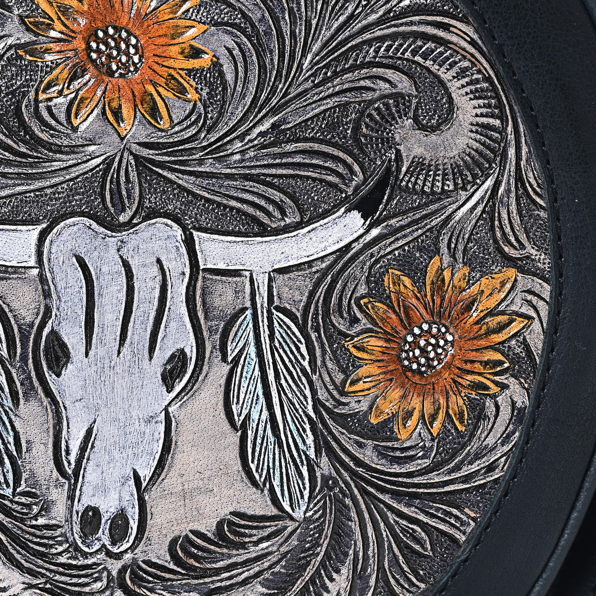 Betsie flow tooled round bag