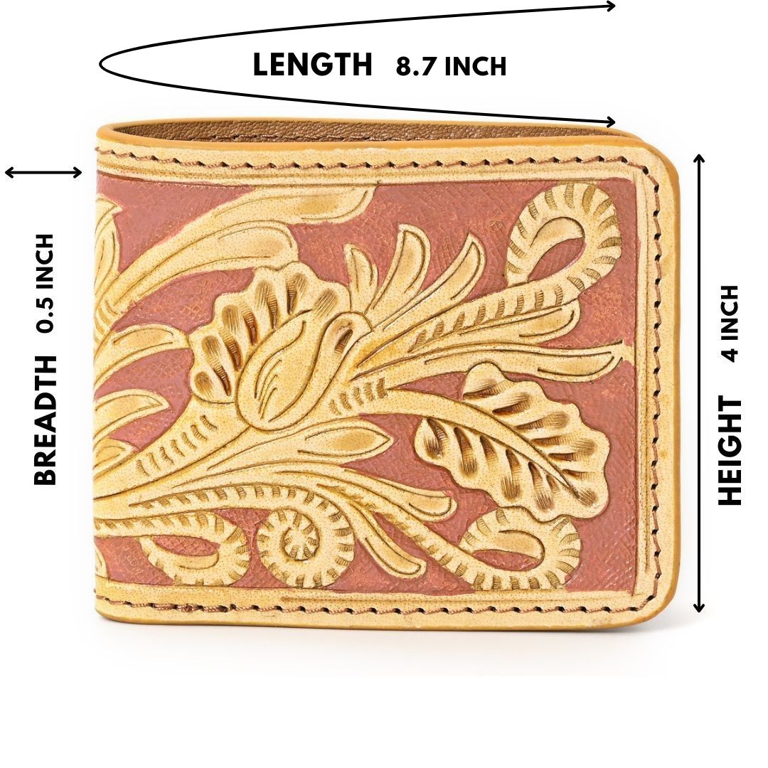 Growl Handtooled Hipster Wallet