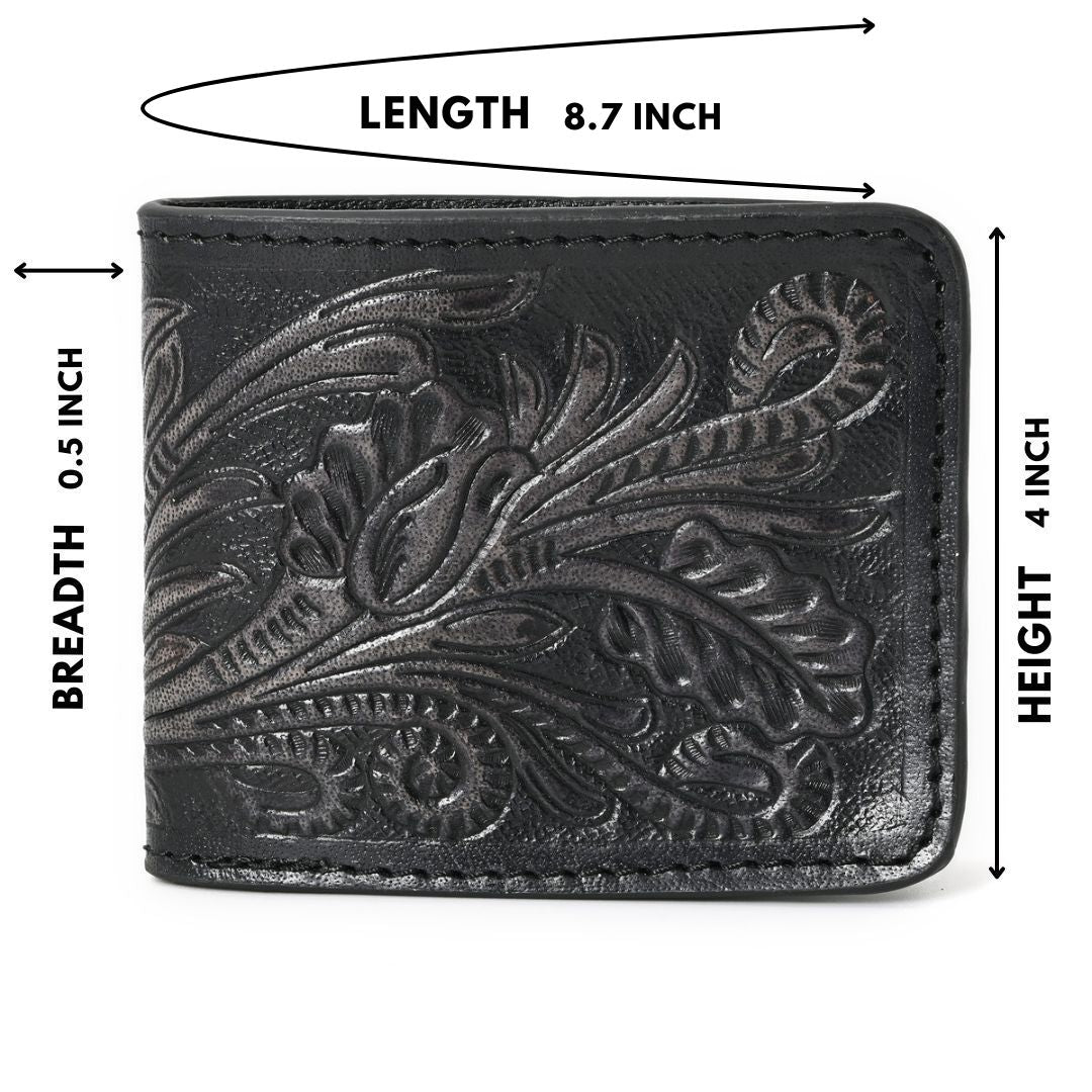 Growl Handtooled Hipster Wallet