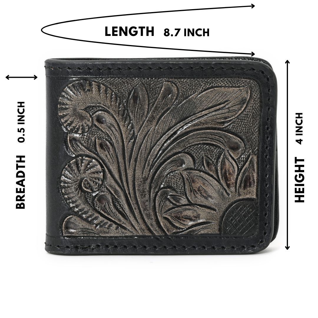 Sunflower Twin Handtooled Hipster Wallet