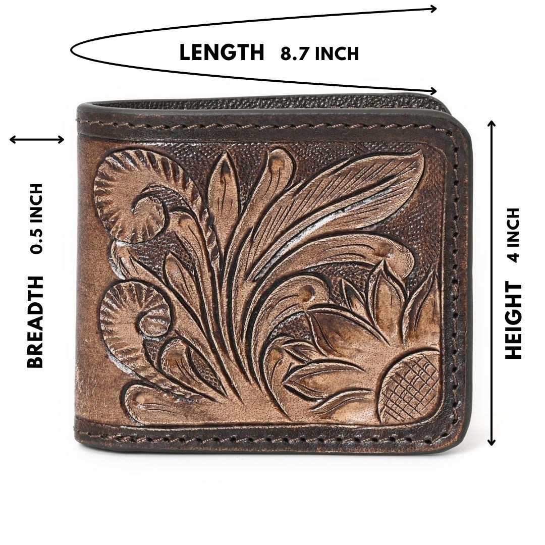 Sunflower Handtooled Hipster Wallet