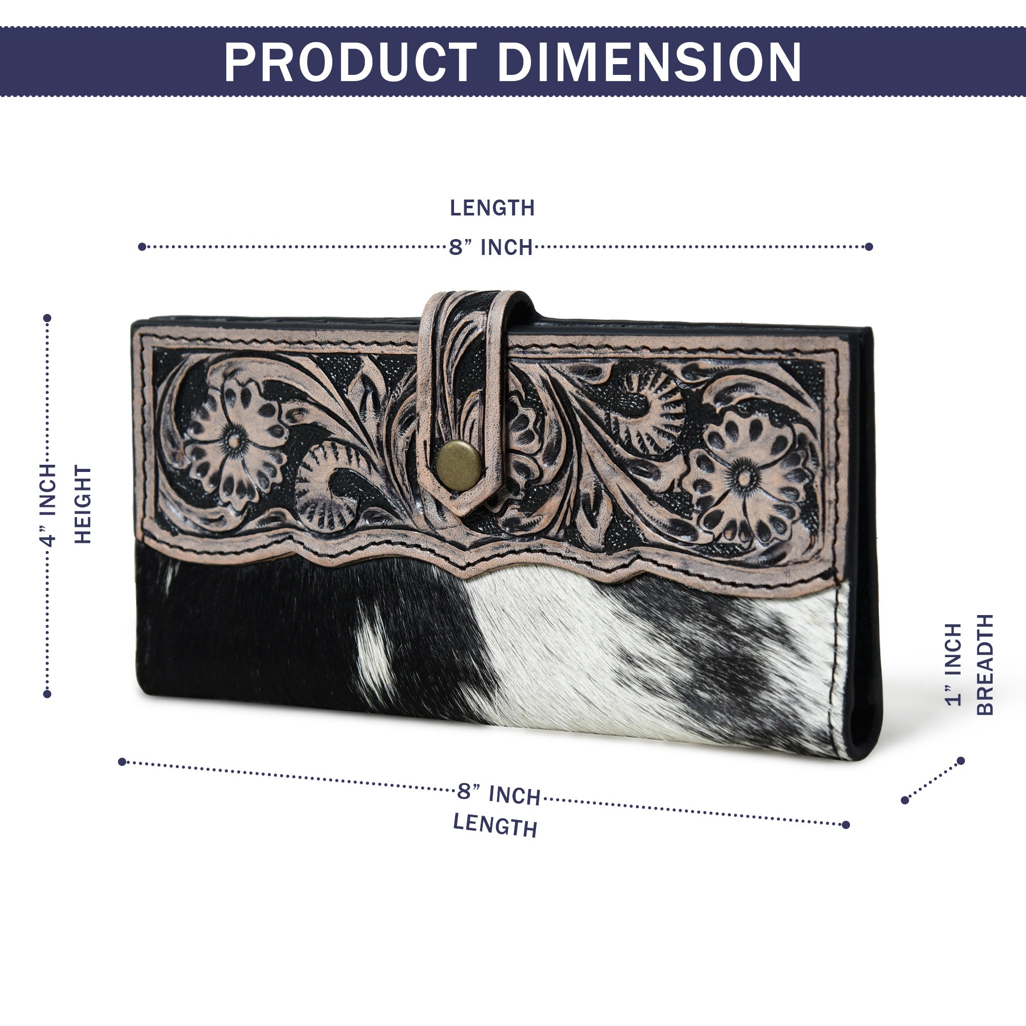 Trailblazer Trifold – Western Cowhide Leather Wallet
