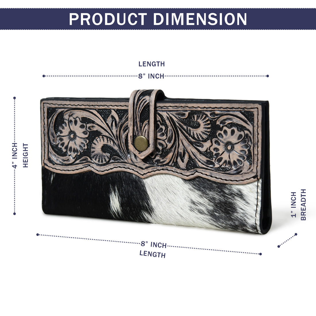 Trailblazer Trifold – Western Cowhide Leather Wallet