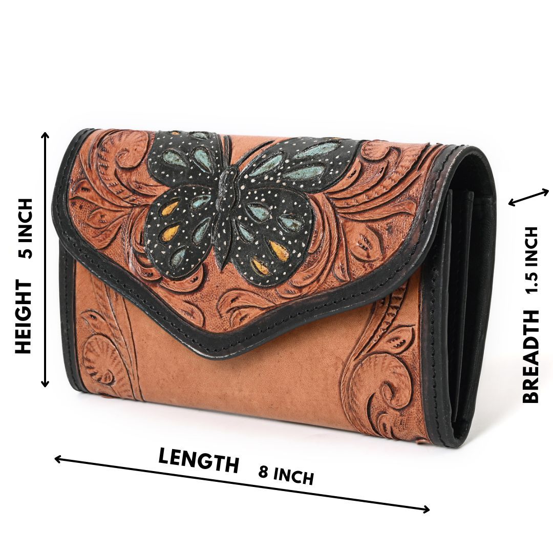 Colour Blast Handtooled Wallet
