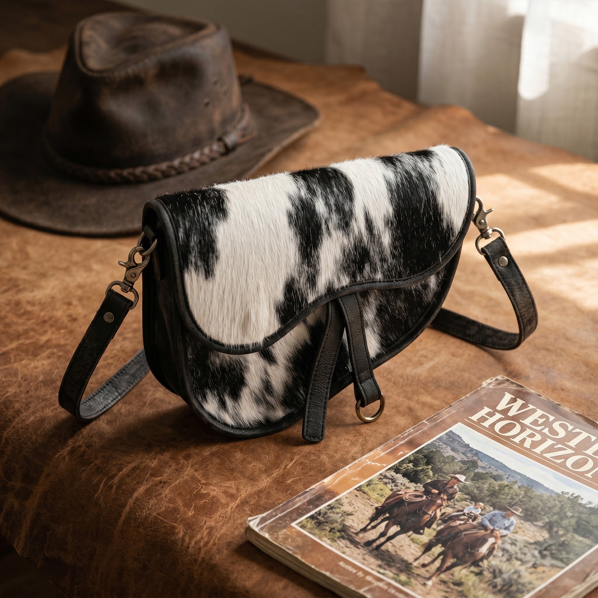 Desert Trail Hair-On Hide Saddle Bag