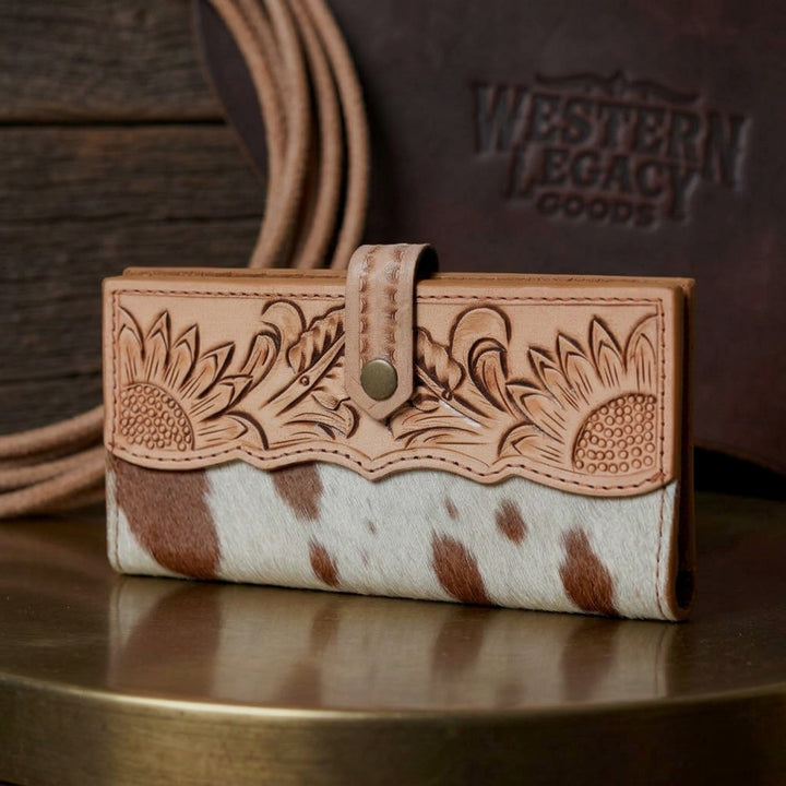 Wild West Wallet – Western Cowhide Leather Wallet
